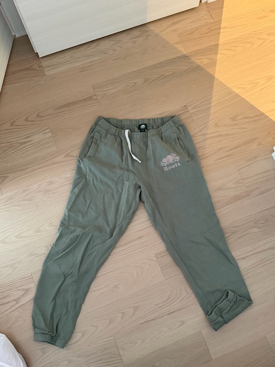 Roots Pants - Roots Men's Olive Drawstring Jogger Pants